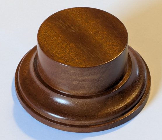 Mahogany Round Base 50mm x 25mm