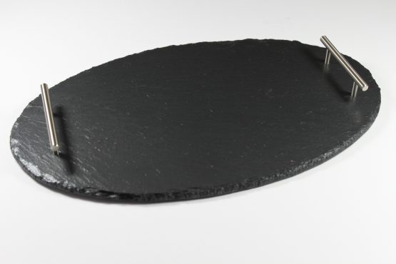 Medium Black Oval Slate Tray
