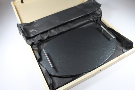 Medium Black Oval Slate cheeseboard