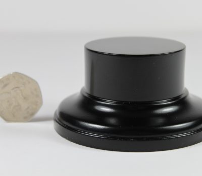 Black MDF Round Base with 25mm upstand 50 mm Diameter