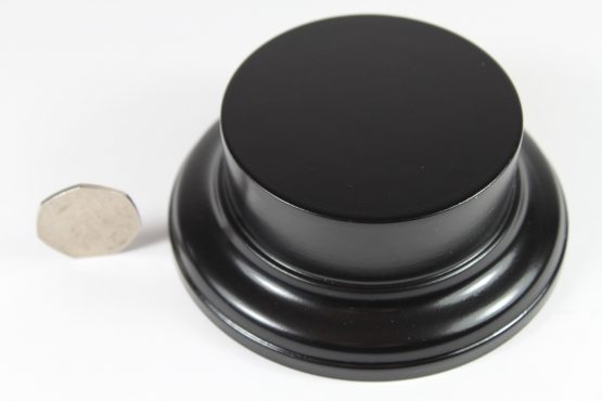Black MDF Round Base with 25mm upstand and 75mm display area