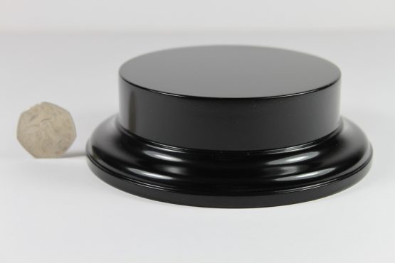 Black MDF Round Base with 25mm upstand and a 100mm Display Area