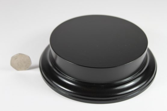 Black MDF Round Base with 25mm upstand and 125mm Display Area