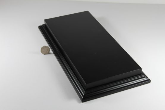 Raised Top rectangular Base in Satin Black 150mm x 350mm
