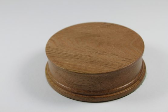Elm Hand Turned Model / Trophy Base 30mm high with a display area of 91mm
