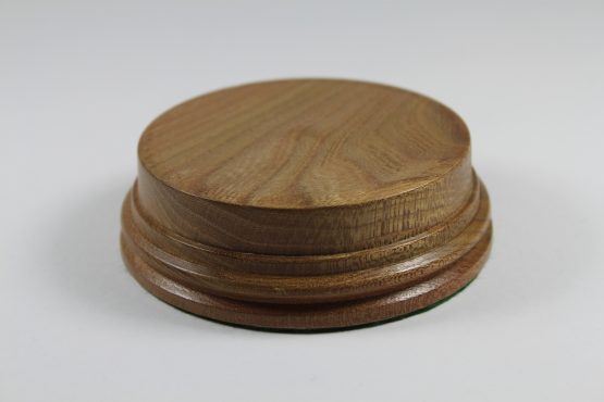 Solid Elm Model /Trophy Base 30mm High with a Display area of 85mm