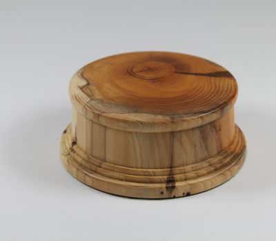 Yew solid wood Model / Trophy Base 30mm High and a display area of 70mm