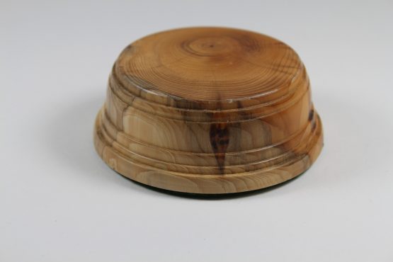 Solid Yew Base 30mm high with a display area of 70mm
