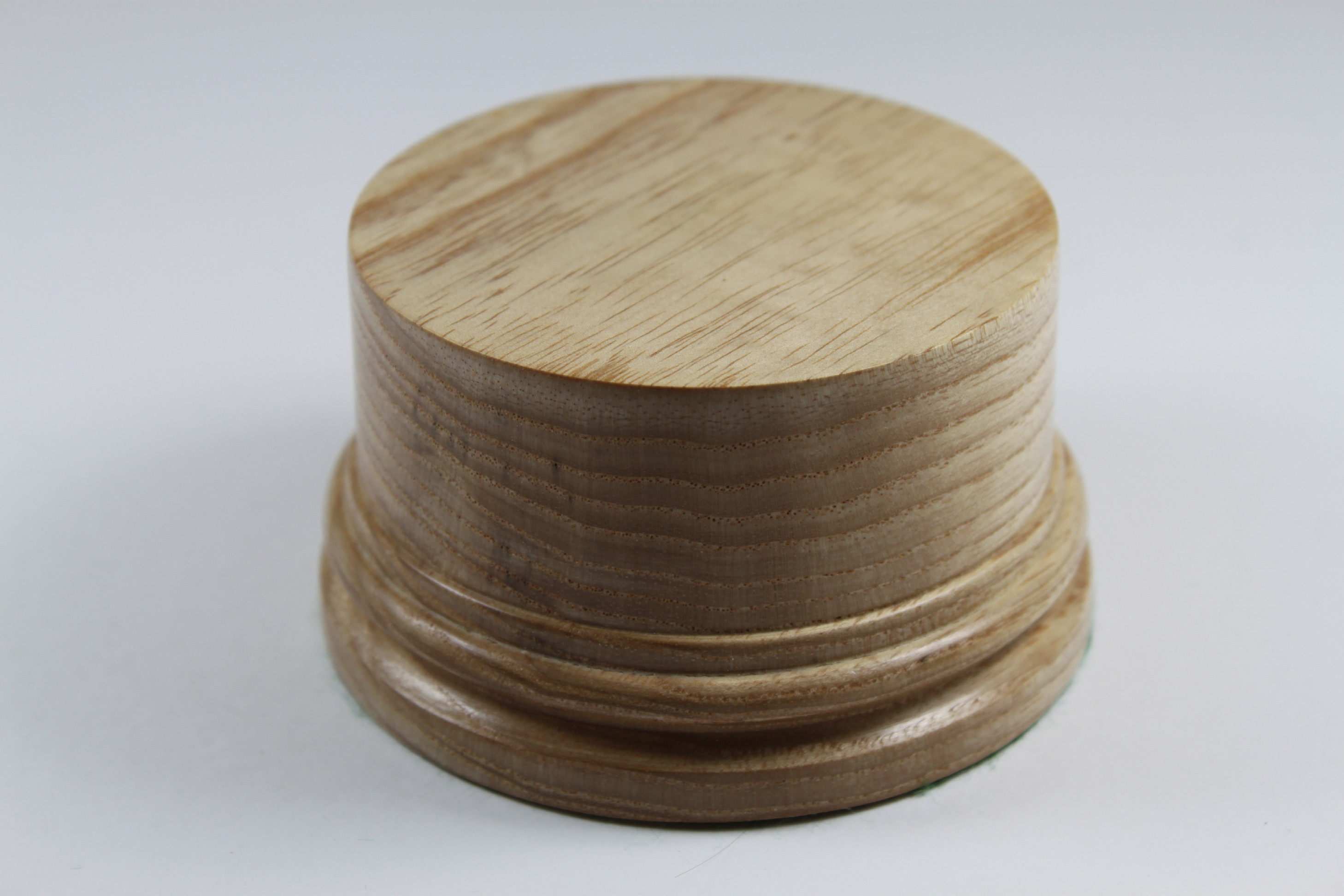 Solid Ash wood, Hand Turned Model / Trophy Base 60mm High With a