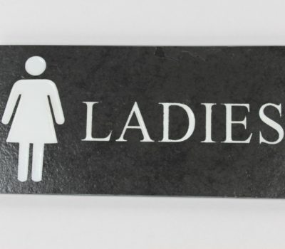 Ladies Toilet Door Plate 9cm x 25cm x 10cm