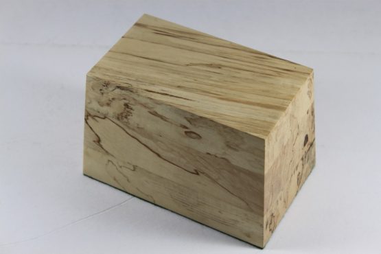 Solid Spalted Lime Base with Sloping Sides 150mm x 90mm x 110mm High