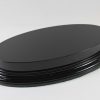 Black Oval Base With Upstand 105mm x 215mm x 18mm