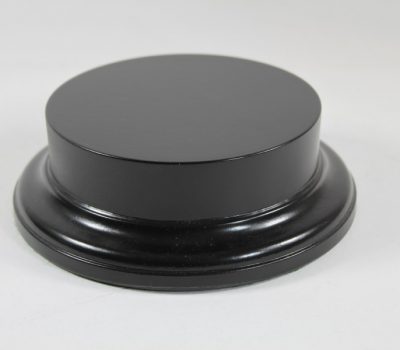 Black mdf Round Base with 23mm upstand and a 110mm display area 200015