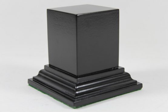 Black Square Plinth Base 45mm x 45mm x 50mm High
