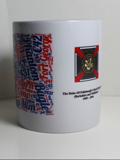 11oz White Memory Mug with Dukes of Edinburgh's Royal Regiment Badge