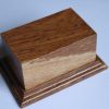 Solid Large Oak Oblong Plinth With Burr 145mm x 90mm x 65mm high