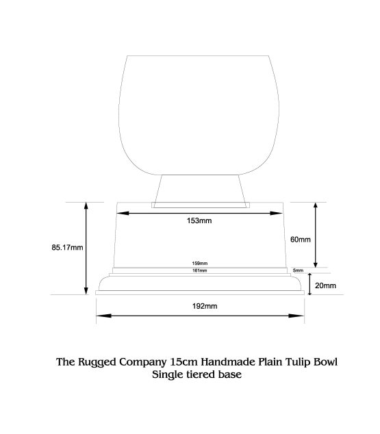 15cm Glass Bowl and Single Tier Trophy Base - Image 5