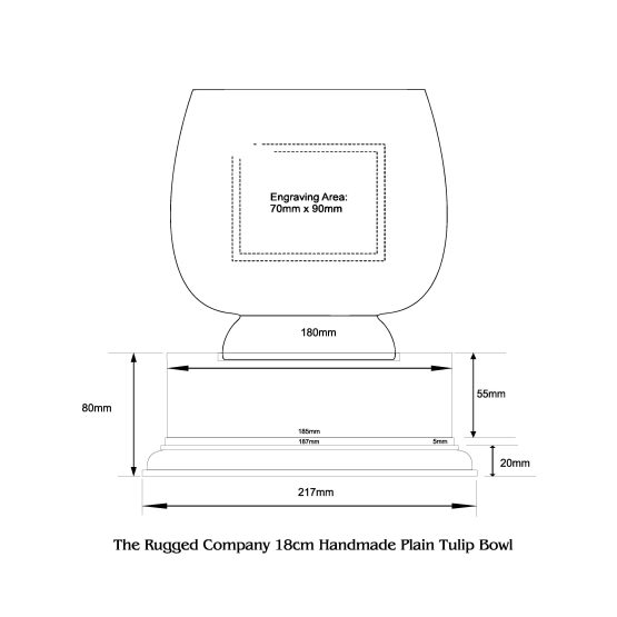 18cm Glass Bowl Trophy - Image 3